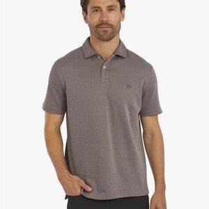 Chaps Men's Rockland Textured Short Sleeve Polo- Medium